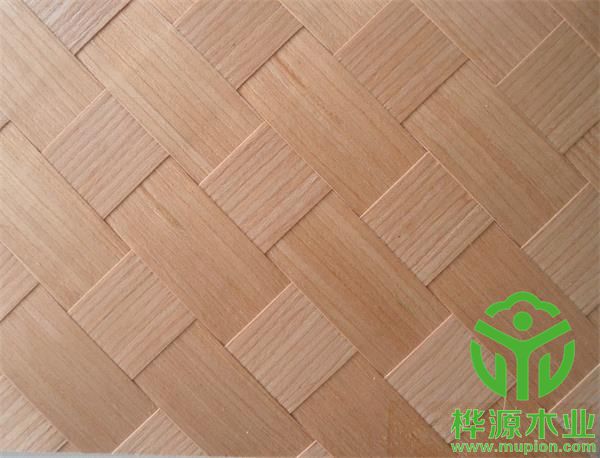 櫻桃編織木皮1mm廠家定做，手工編織板視覺(jué)效果好